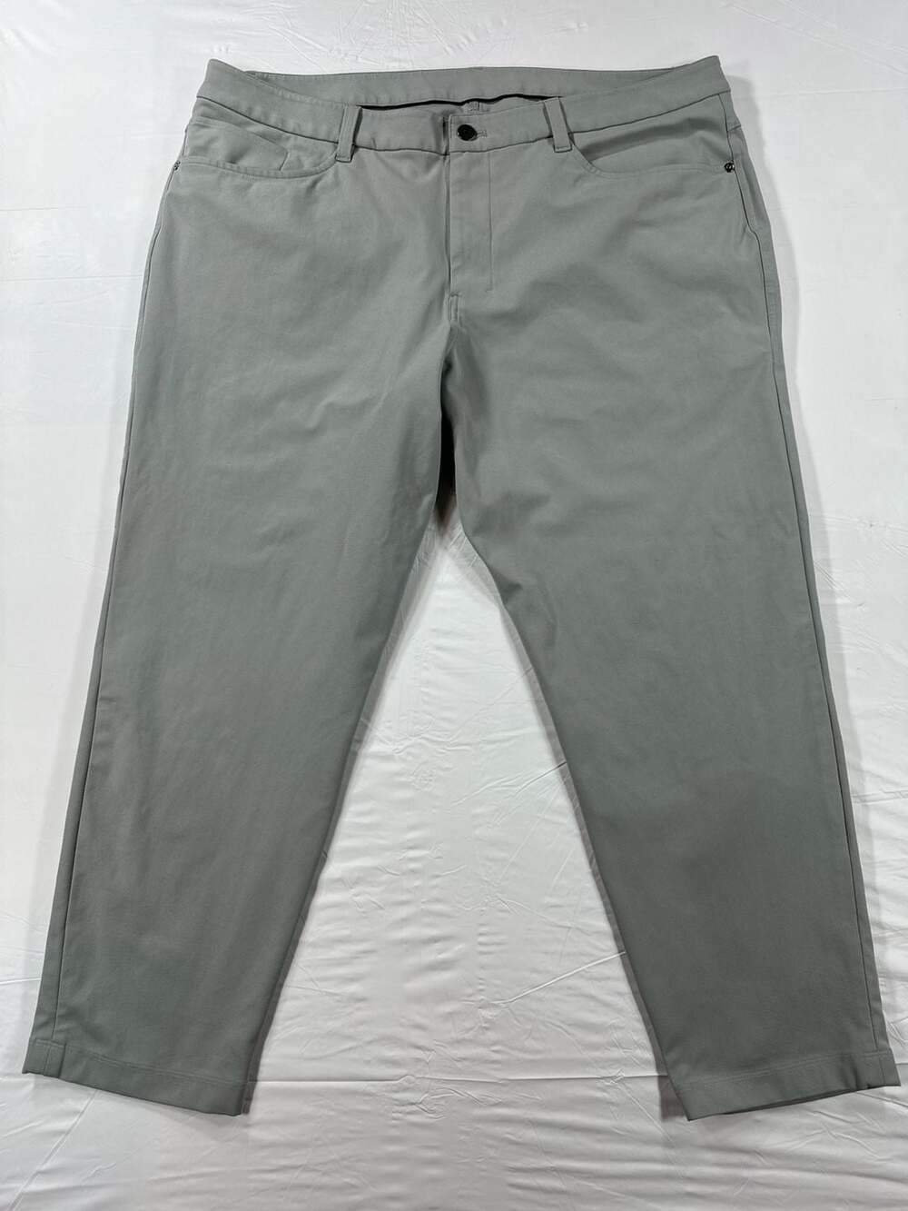 lululemon ABC 5 Pocket Slim-Fit Pants Men 38 Grey Stretch Warpstreme